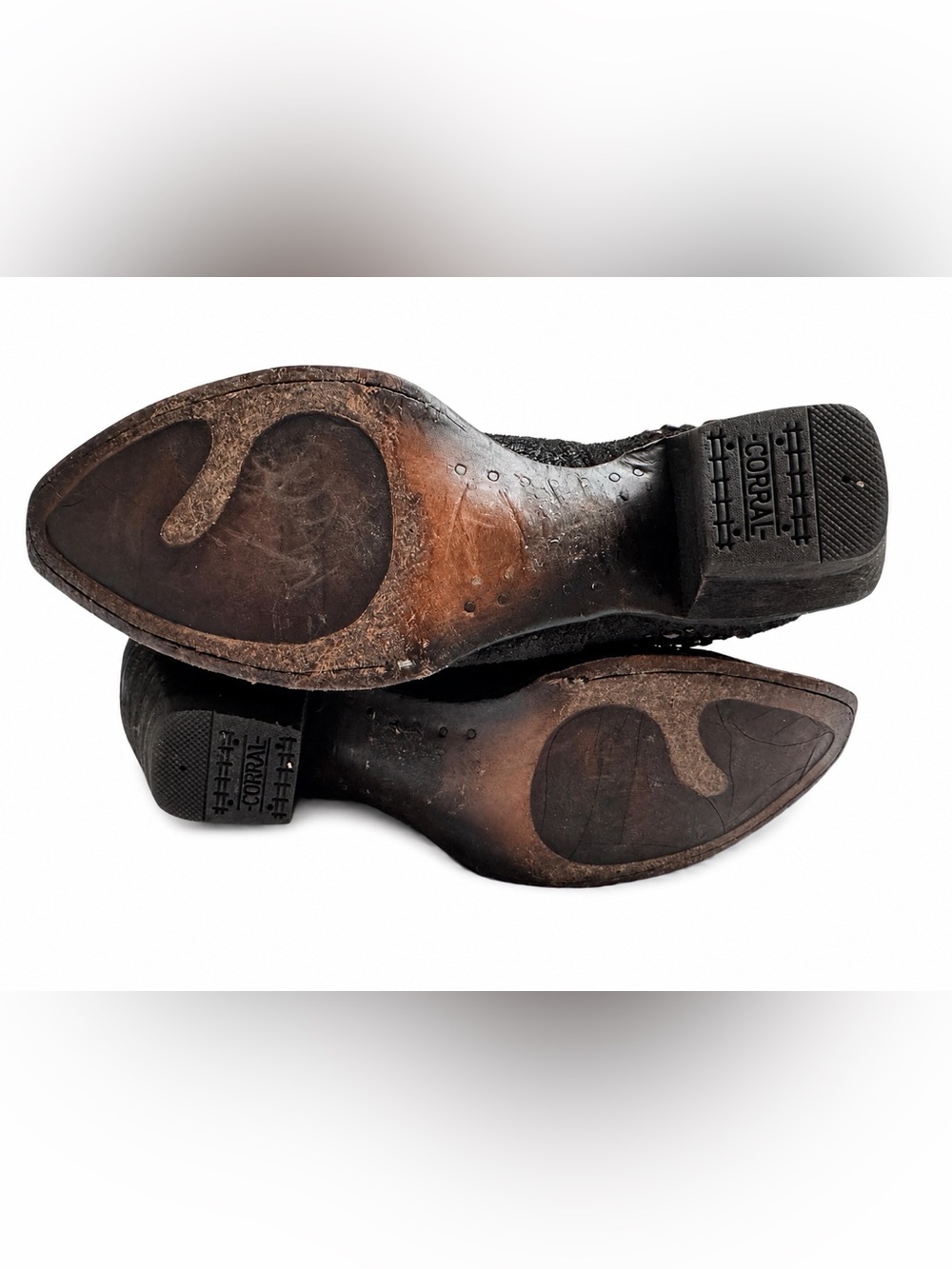 Rare Discontinued Corral Handcrafted Studded Distressed Leather Western Boot 7.5 - Picture 11 of 16